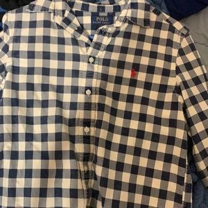 Greg and Blue Button Down Polo Shirt